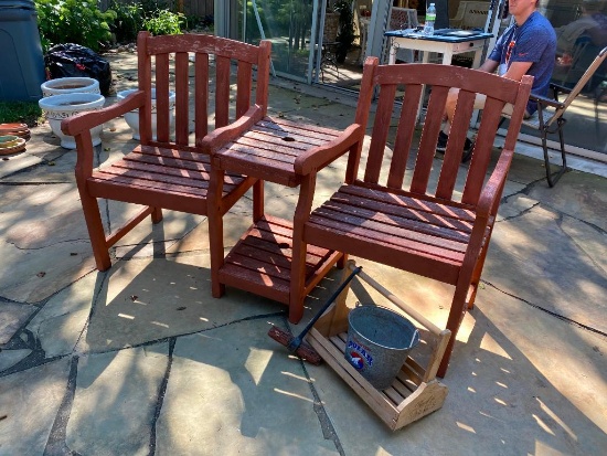 Red Wood Patio Bench - 36" Tall