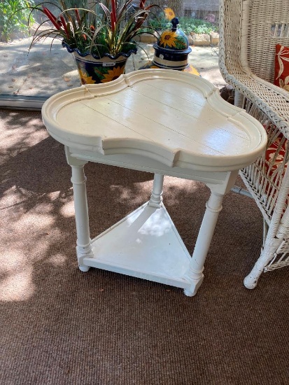 Wooden Side Table - 26" Tall