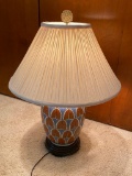 Hand Painted Desk Lamp w/Brass Finial from Miller & Paine