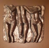 Plaster Three Graces Wall Sculpture