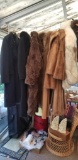 Large Lot of Fur Coats, Men's Wool Coat and Cashmere Coats