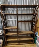 Hand Made Bamboo Shelving from Hong Kong Joints Wrapped in Leather