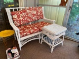 2 Piece Wicker Set - Sofa and Table