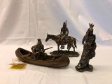 Lot of 3 Tribes of the World Statues
