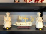 Oriental Figurines, Ornate Boat