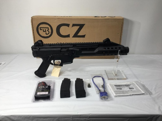 CZ Scorpion EVO 3 S1 Pistol With Flash Cannon, 9mm, Black 7.7 SN: C199221, MSRP:$994.99