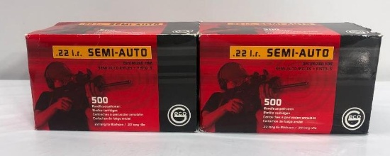 1,000 Rounds of New Geco RUAG Ammotec .22 LR Semi-Auto, 2 Boxes of 500