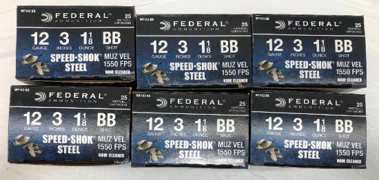 Federal 12 GA 3" 1/8 BB Shot 1550 FPS 175 Rounds