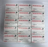 300 Rounds New Winchester 5.56 FMJ, 55gr Target Ammunition, 15 Boxes of 20
