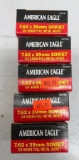 100 Rounds American Eagle 7.62 x 39mm 124 Grain FMJ