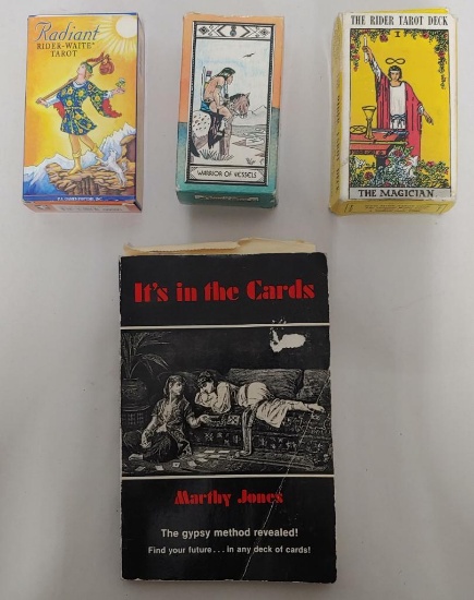 Vintage Tarot Card decks and Tarot Book