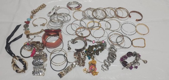 Assorted lot of metal bracelets