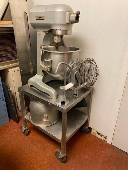 Hobart Model A-200 - 20 Quart Stand Mixer w/ 2 Bowls, 3 Attachments & Mobile Stand