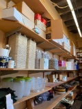 Contents of Storage Room, Lots of To-Go Containers, Drink Holders, Cups, Lids, Food Containers,