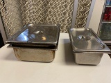 Steam Table Pans, Stainless Steel, 3 1/2 Size w/ 1 Lid, 2 1/3 Size w/ 1 Lid