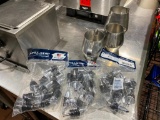 3 Packages of Spill-Stop Pourers, Stainless Creamers