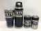 4 Items: YETI 36oz Bottle - Black, YETI 30oz Rambler - Navy, YETI Colster - 1 Charcoal, 1 Stainless