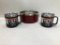 3 Items: YETI Boomer 8 Dog Bowl - Brick Red & 2x YETI 14oz Mug - Both Black