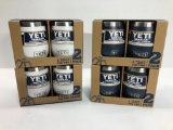 4 Items: 4x YETI Wine Tumbler 2 Packs - 2x White, 2x Navy - 8 Total Wine Glasses