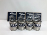 8 Items: YETI Rambler 10oz Lowball Stainless, TOP IT OFF, 4 Rambler Magslider Lid 10oz and 20oz