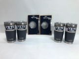 6 Items: YETI Rambler 20oz Tumbler Charcoal, 2 Rambler Straw Lid 20oz Tumbler