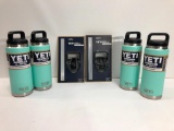 6 Items: YETI Rambler 26oz Bottle Seaform, 2 Rambler Straw Cap, Fits all Rambler Bottles