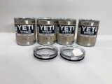 6 Items: YETI Rambler 10oz Lowball Sand with 2 Extra Lids