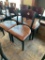 Four Restaurant Chairs by Selected Furniture - Iron Frame, Wood Back, Padded Seat