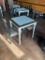 Table and Chairs Set, Tile Top, Wooden Framed, 29in x 29in x 30in