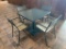 Industrial Grade Metal Patio Table w/ Chairs, 31.5in x 31.5in x 29.25in