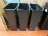 Lot of 3 Slim Jim Trashcans