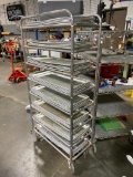 Mobile Dunnage Rack w/ Sheet Pans, See Images for Size and Pan Counts