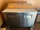 As-Is True Model: TSSU-48-12 2-Door Refrigerated Sandwich / Salad Prep Refrigerator