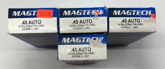Magtech .45 Auto 230gr FMJ - 4 Boxes, 200 Total Rounds
