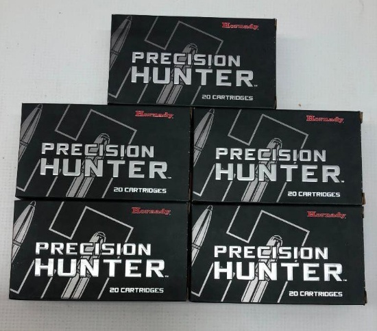 Hornady Precision Hunter 6.5 Creedmoor 143gr ELD-X - 5 Boxes, 100 Total Rounds