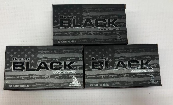 Hornady Black 308 WIN 155gr A-MAX - 3 Boxes, 60 Total Rounds