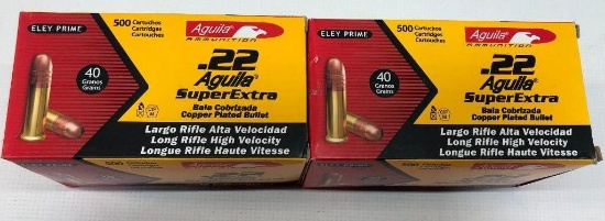 Aguila SuperExtra .22 40gr Copper Plated - 2 Boxes, 1000 Total Rounds