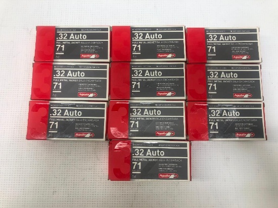 Aguila .32 Auto 71gr FMJ - 10 Boxes, 500 Total Rounds