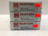 Hornady Match 338 Lapua 285gr ELD Match - 3 Boxes, 60 Total Rounds