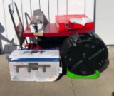 3 Items, Miscellaneous Lights and Half Size Rolling Composter