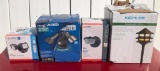 Lot of 4 : 2 Lithonia Security Lights/ 1 Heath Zenith Security Light and 1 Kichler Landscaping Light