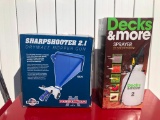 2 Items: Sharpshooter 2.1 Drywall Hopper Gun and Decks and More 2 Gallon Sprayer