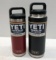 2 Items: YETI 18oz Bottle - Brick Red & YETI 26oz Bottle - Black