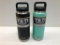 Qty. 2 YETI 26oz Bottles - 1 Seafoam, 1 Black