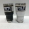 Qty. 2 YETI 30oz Ramblers - 1 Black, 1 White