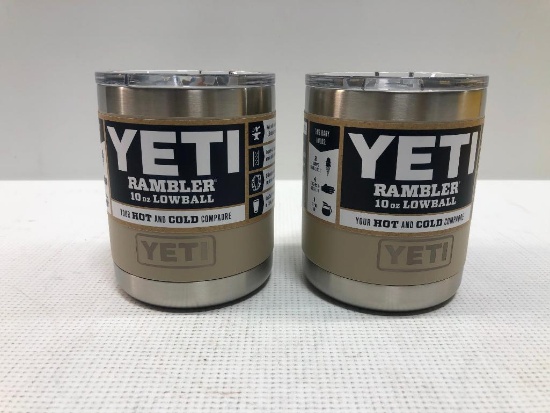 2 Items: YETI Rambler 10oz Lowball, Sand