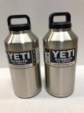 Qty. 2 YETI 64oz Bottles - Both Stainless