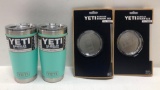 4 Items: YETI Rambler 20oz Tumbler Seafoam, YETI Rambler Straw Lid 20oz Tumbler