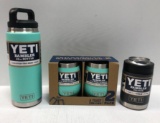 3 Items: YETI Rambler 26oz Bottle, Rambler 10oz 2 Pack Wine Tumbler Seafoam, Rambler Colster