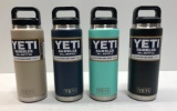 4 Items: YETI Rambler 26oz Bottle, Sand, Navy, Seafoam and Black